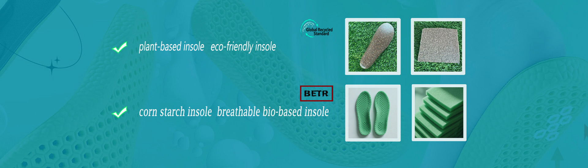 plant-based insole   eco-friendly insole     corn starch insole  breathable bio-based insole